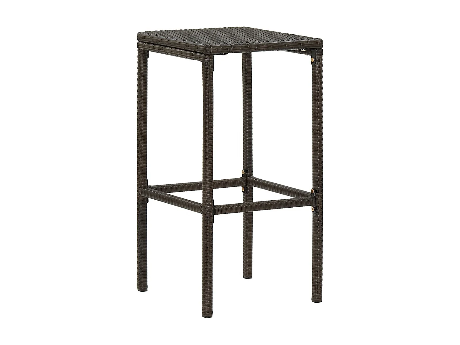 Ensemble de bar de jardin avec coussins 3 pièces Marron