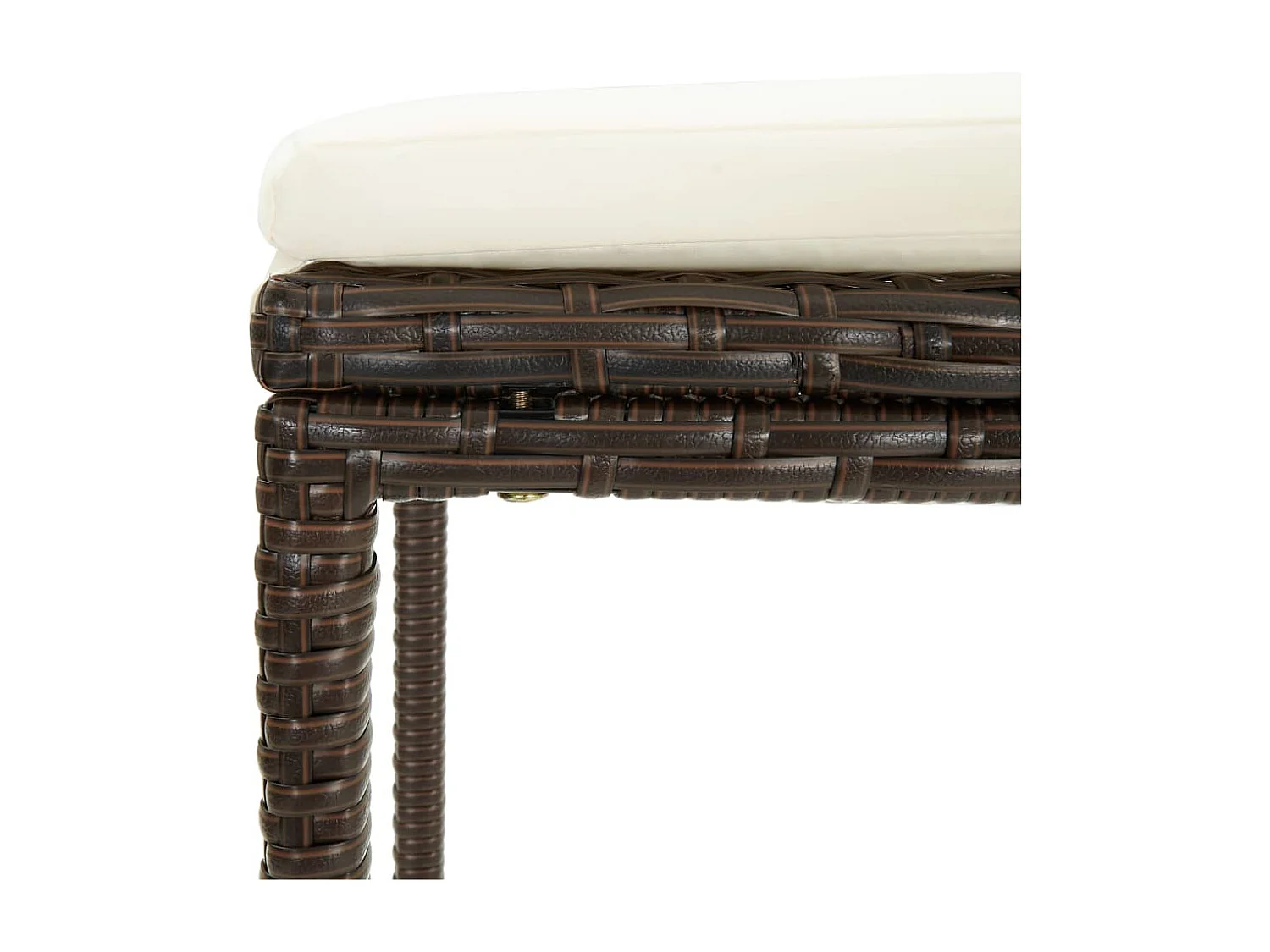 Ensemble de bar de jardin avec coussins 3 pièces Marron