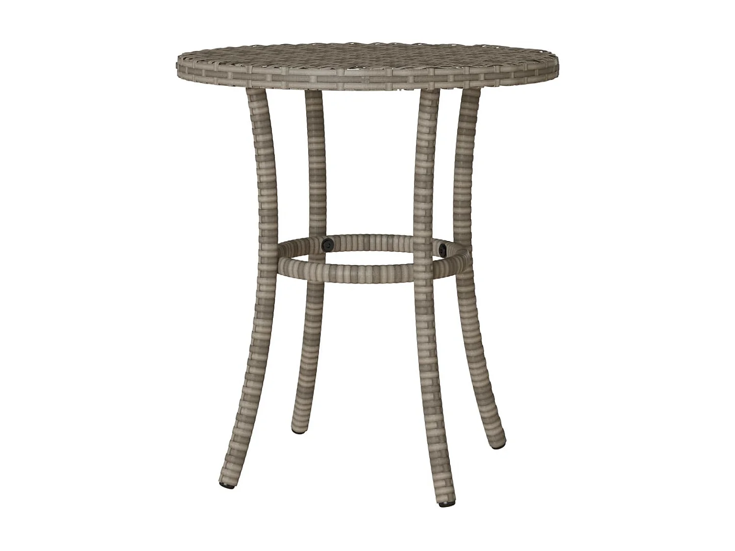 3 peças conjunto bistrô com almofadões vime PE cinza