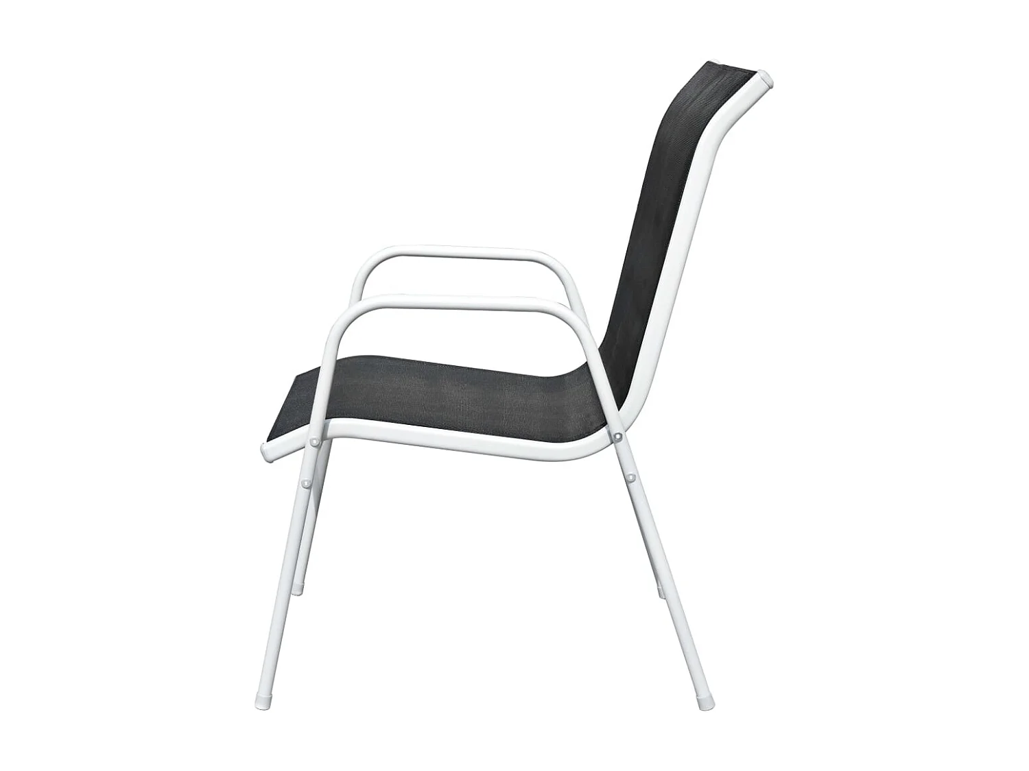 Conjunto bistrô aço + textilene 50x71 cm preto