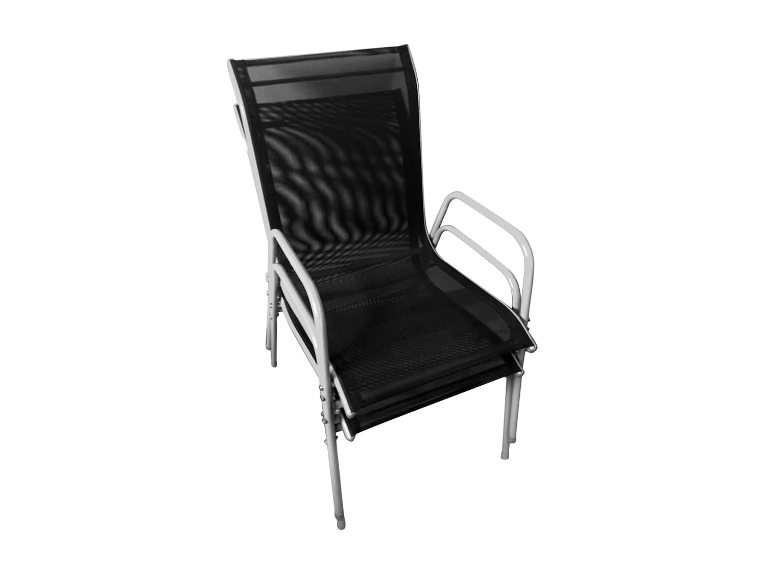 Conjunto bistrô aço + textilene 50x71 cm preto