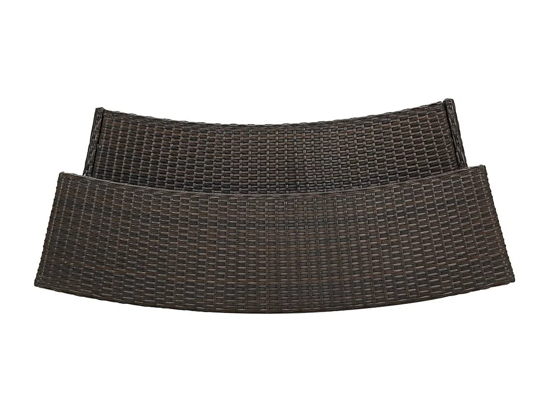 Ensemble de bar de jardin avec coussins 4 pièces Marron