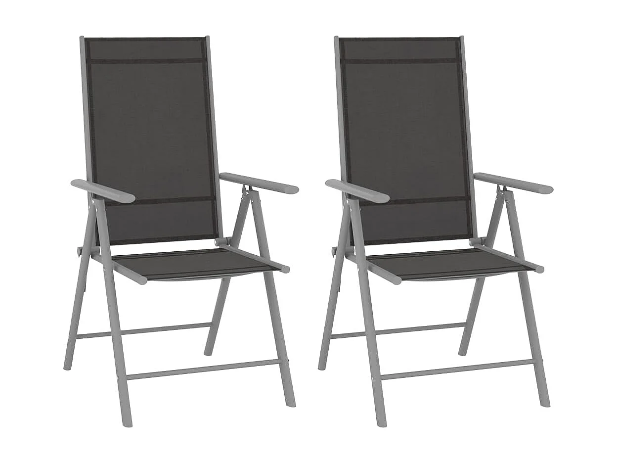Mobilier de bistro 3 pièces Aluminium et textilène Argenté