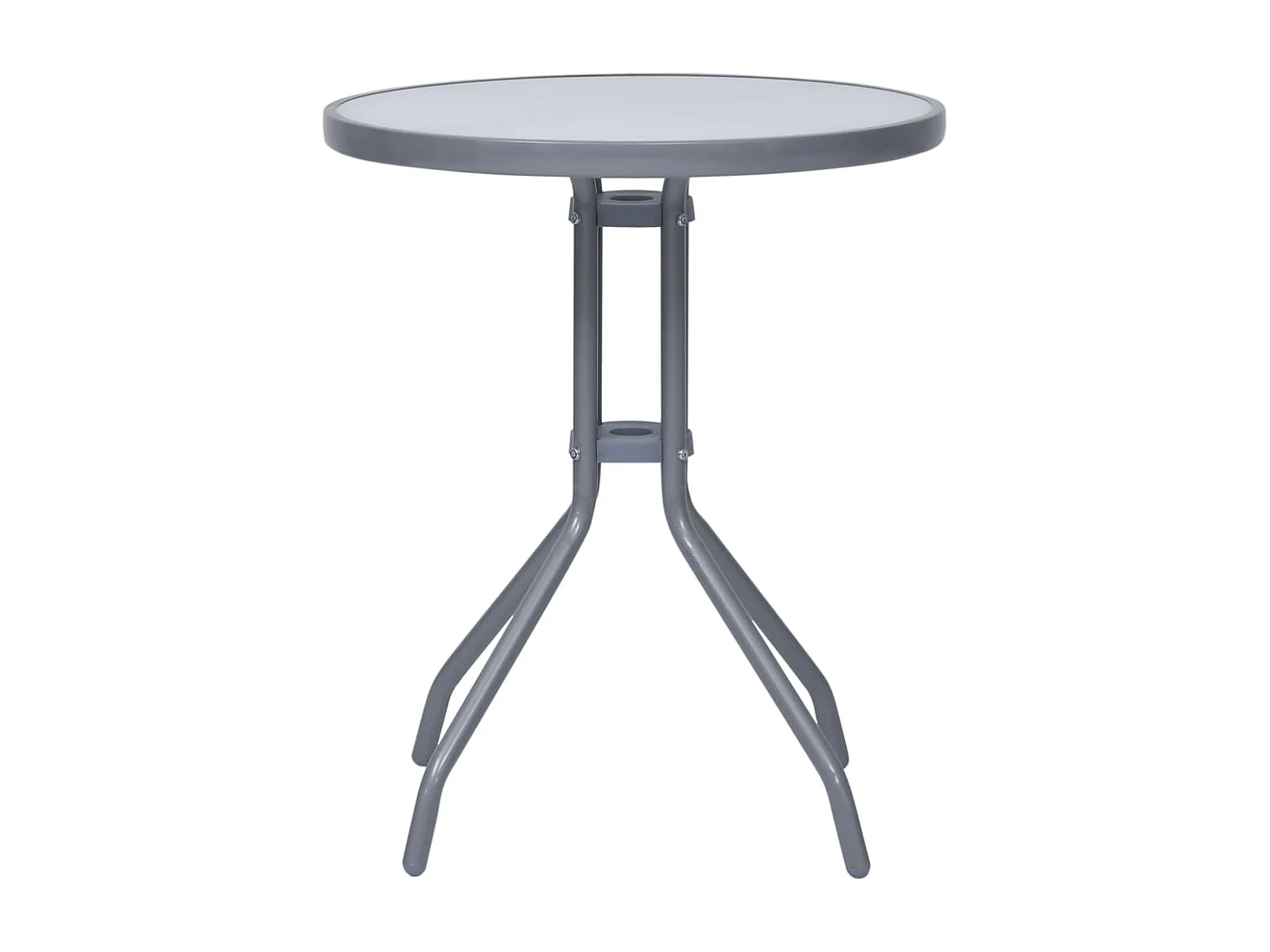 Mobilier de bistro 3 pièces Aluminium et textilène Argenté