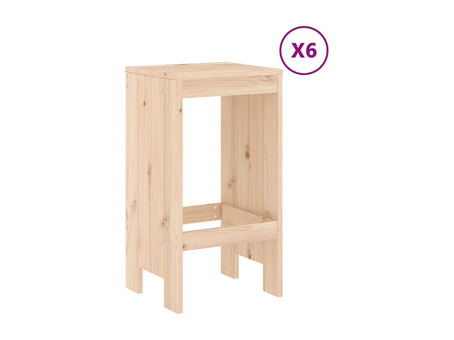 Ensemble de bar de jardin 7 pièces Bois de pin massif