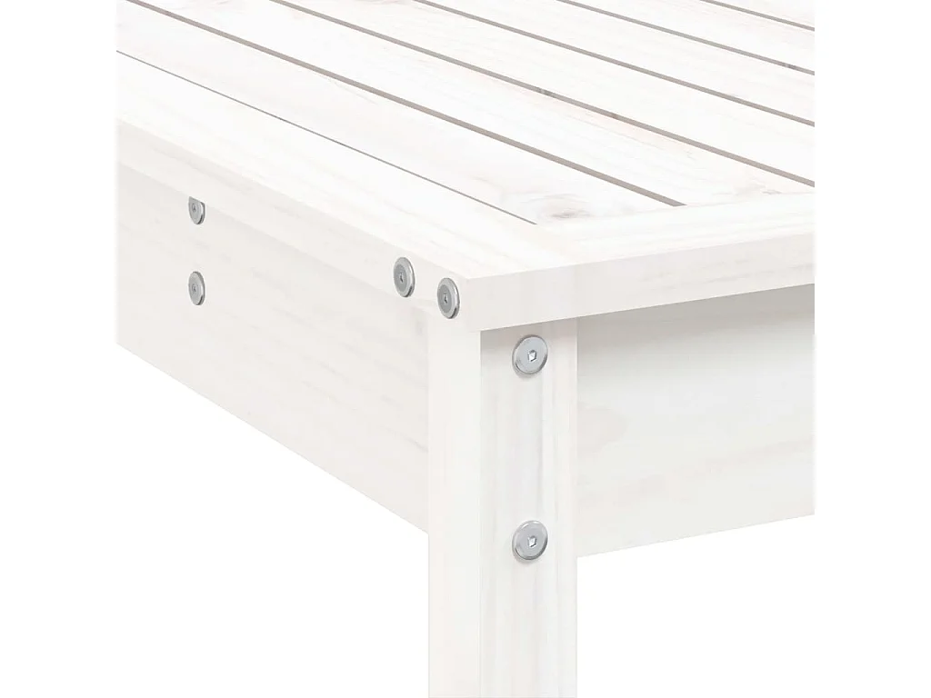 Ensemble de bar de jardin 9 pièces blanc bois de pin massif