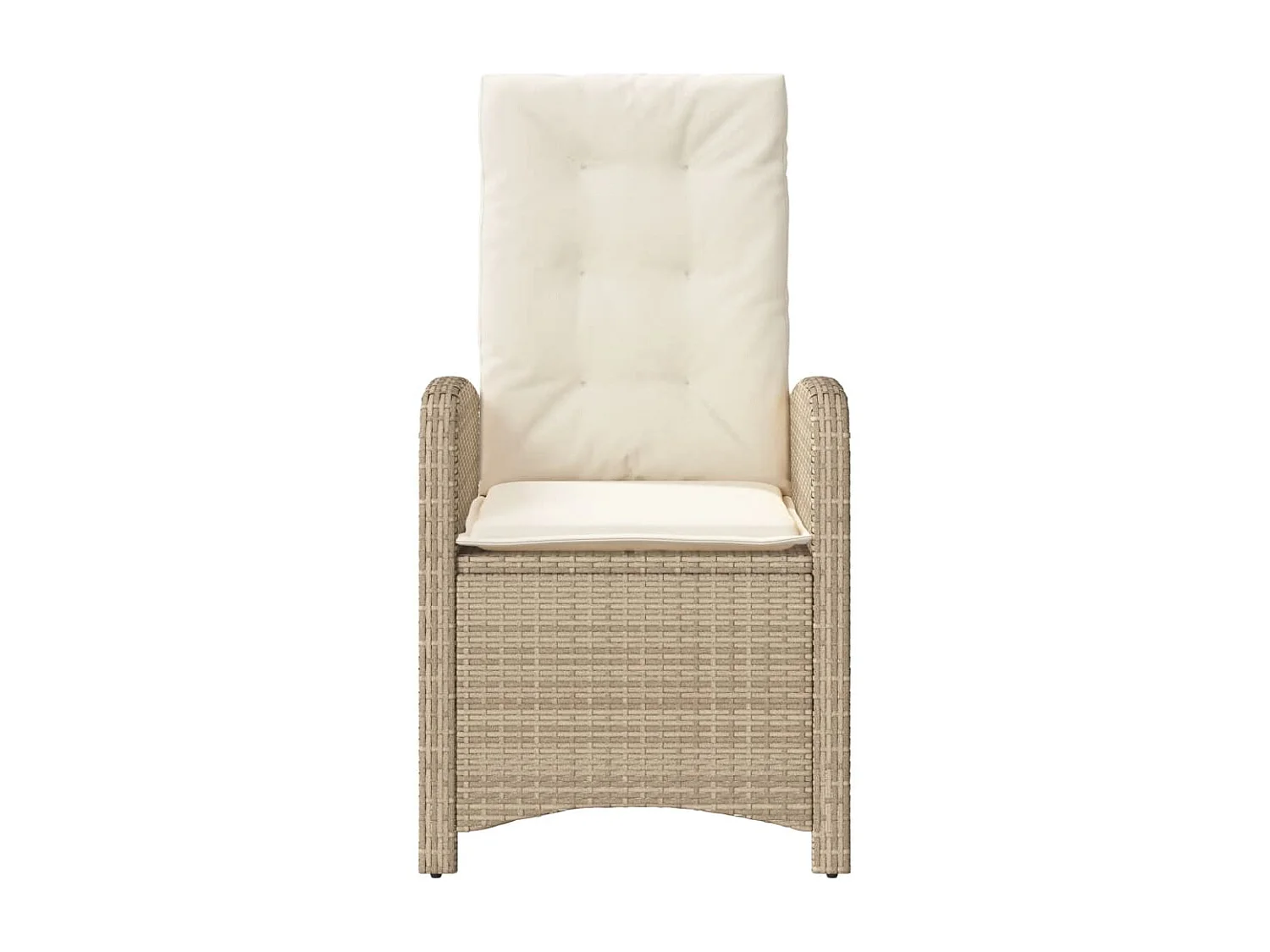 Ensemble de bistro 3 pièces avec coussins beige résine tressée