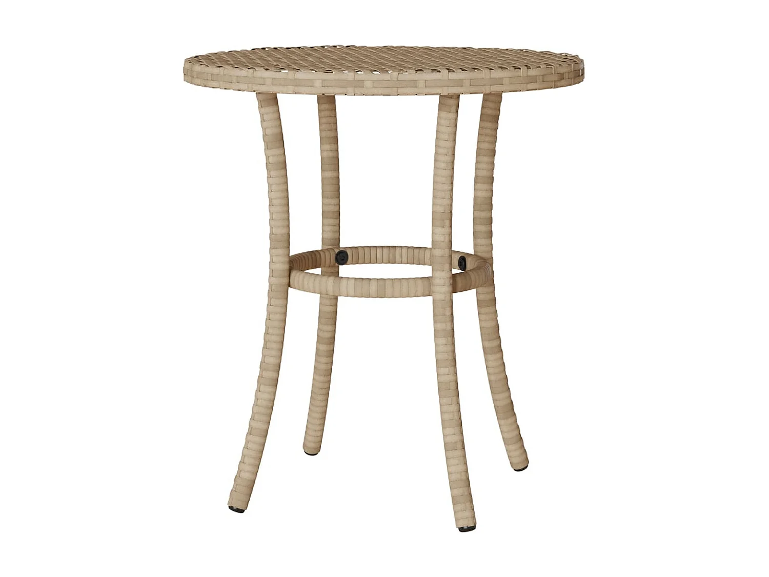 Ensemble de bistro 3 pièces avec coussins beige résine tressée