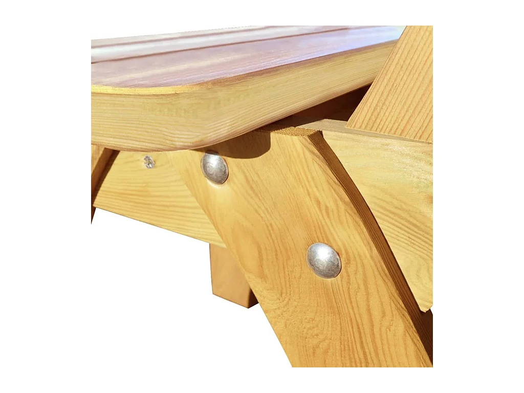 Table de brasserie avec 2 banquettes Pinède imprégnée