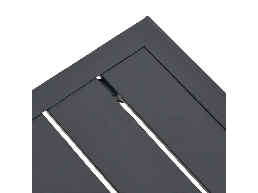 Table de jardin anthracite 34x34x38 cm acier