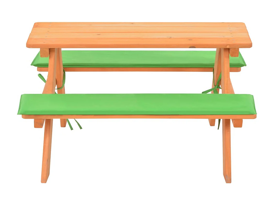Table de pique-nique pour enfants avec bancs 89x79x50 cm Sapin
