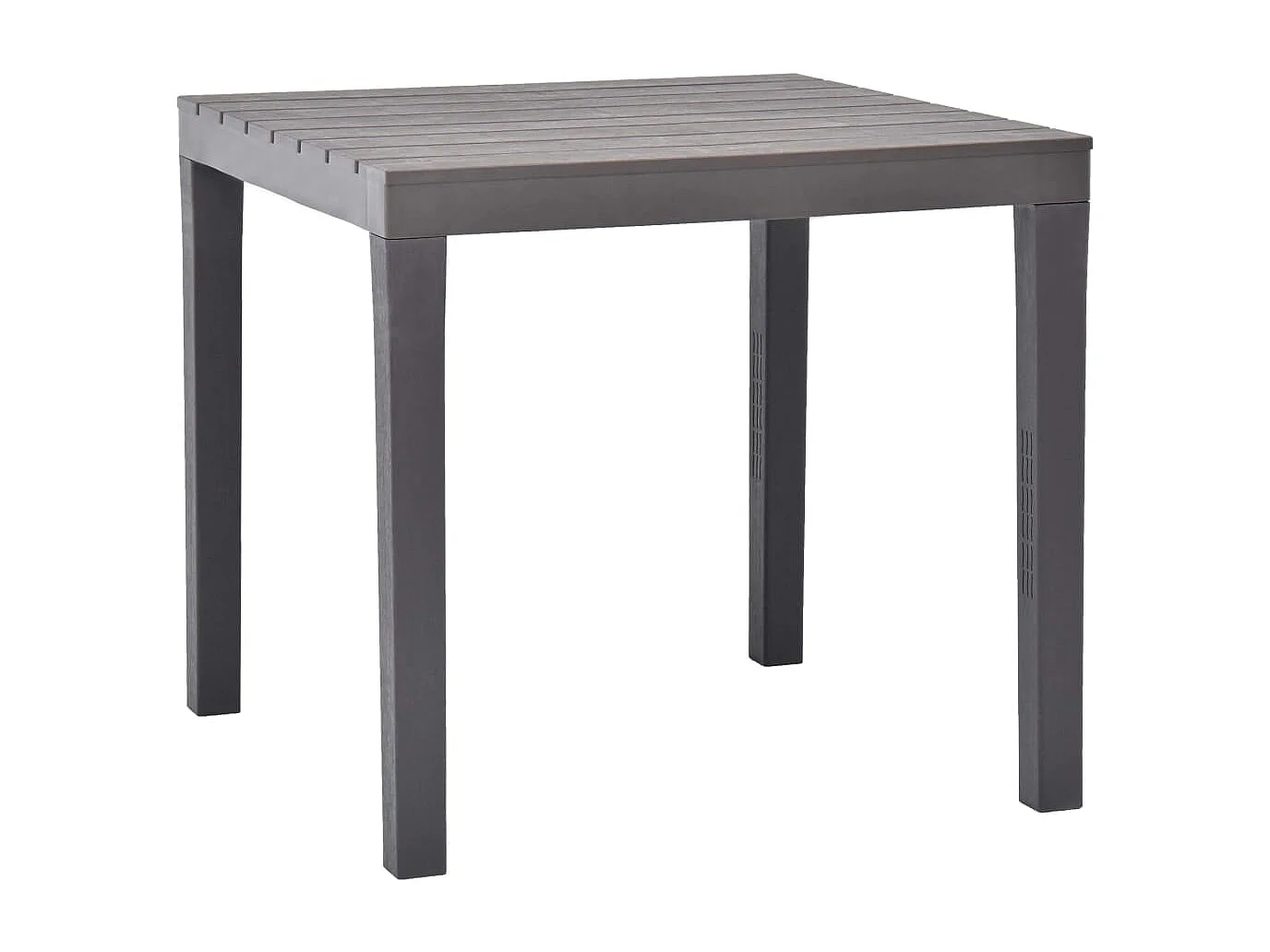 Table de jardin avec 2 bancs Plastique Marron