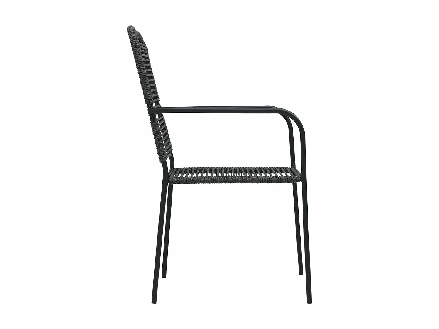 Set de comedor de jardín 7 piezas vidrio y acero negro