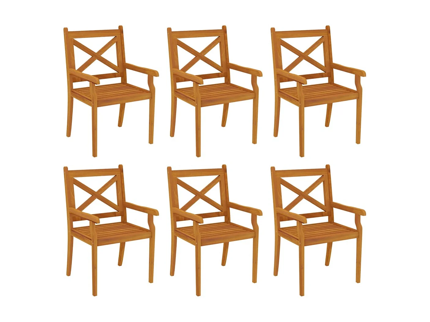 7 peças conjunto de jantar para jardim madeira de acácia maciça