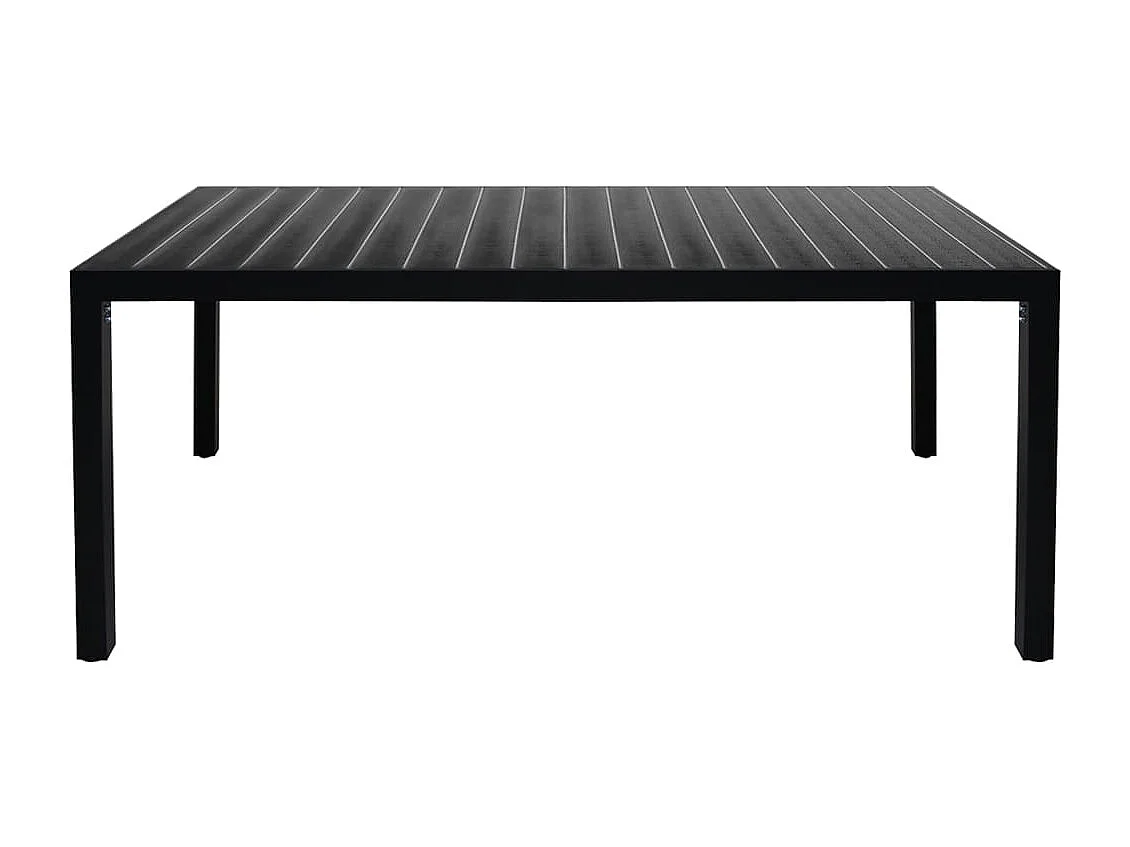 Ensemble de salle à manger de jardin 9 pièces aluminium noir