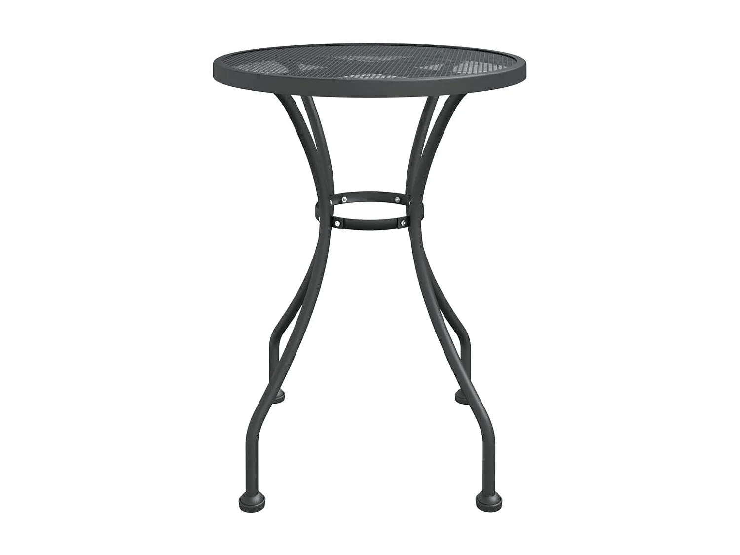 Mobilier à dîner de jardin 3 pièces Maille Métal Anthracite