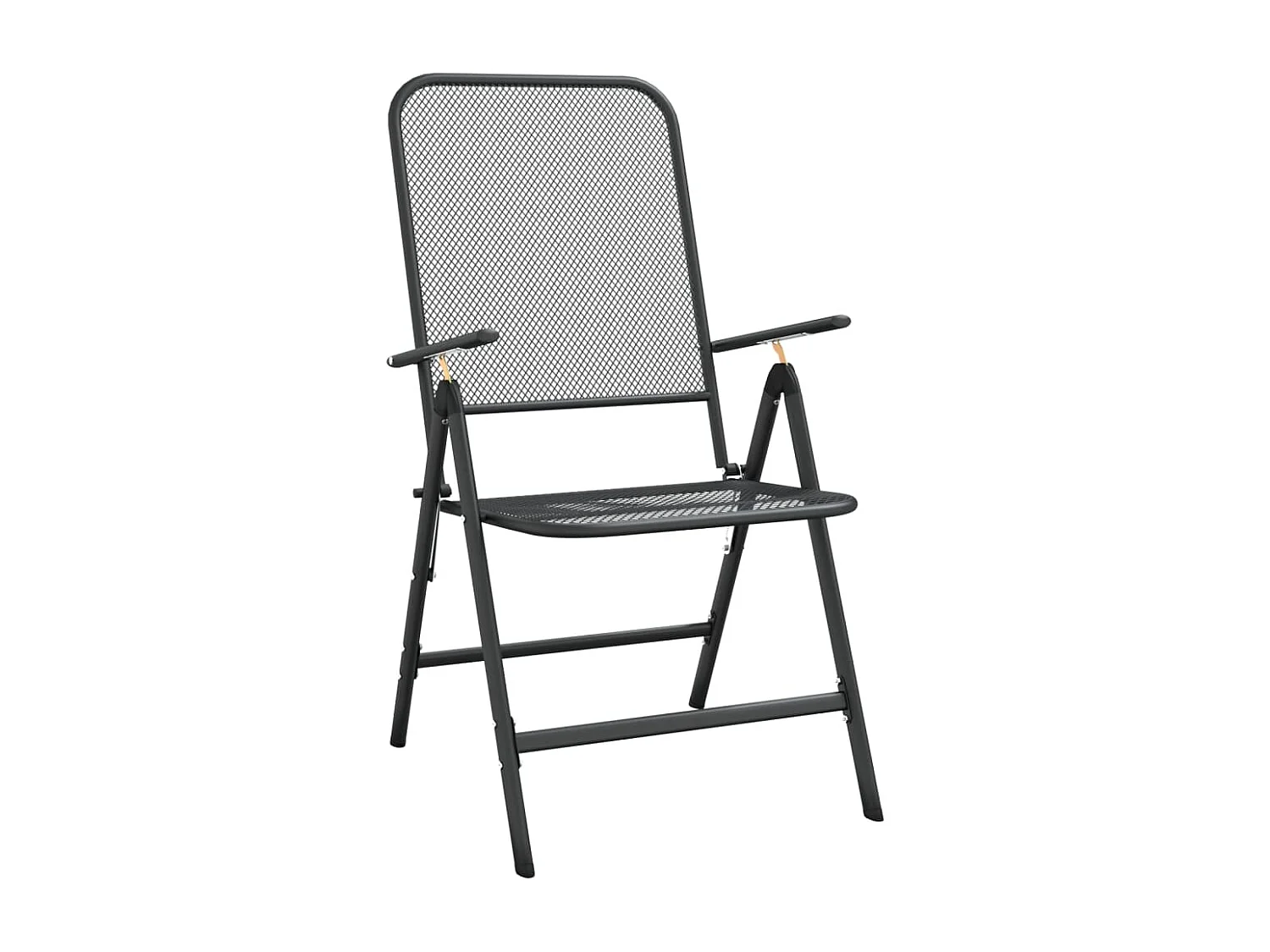 Mobilier à dîner de jardin 3 pièces Maille Métal Anthracite