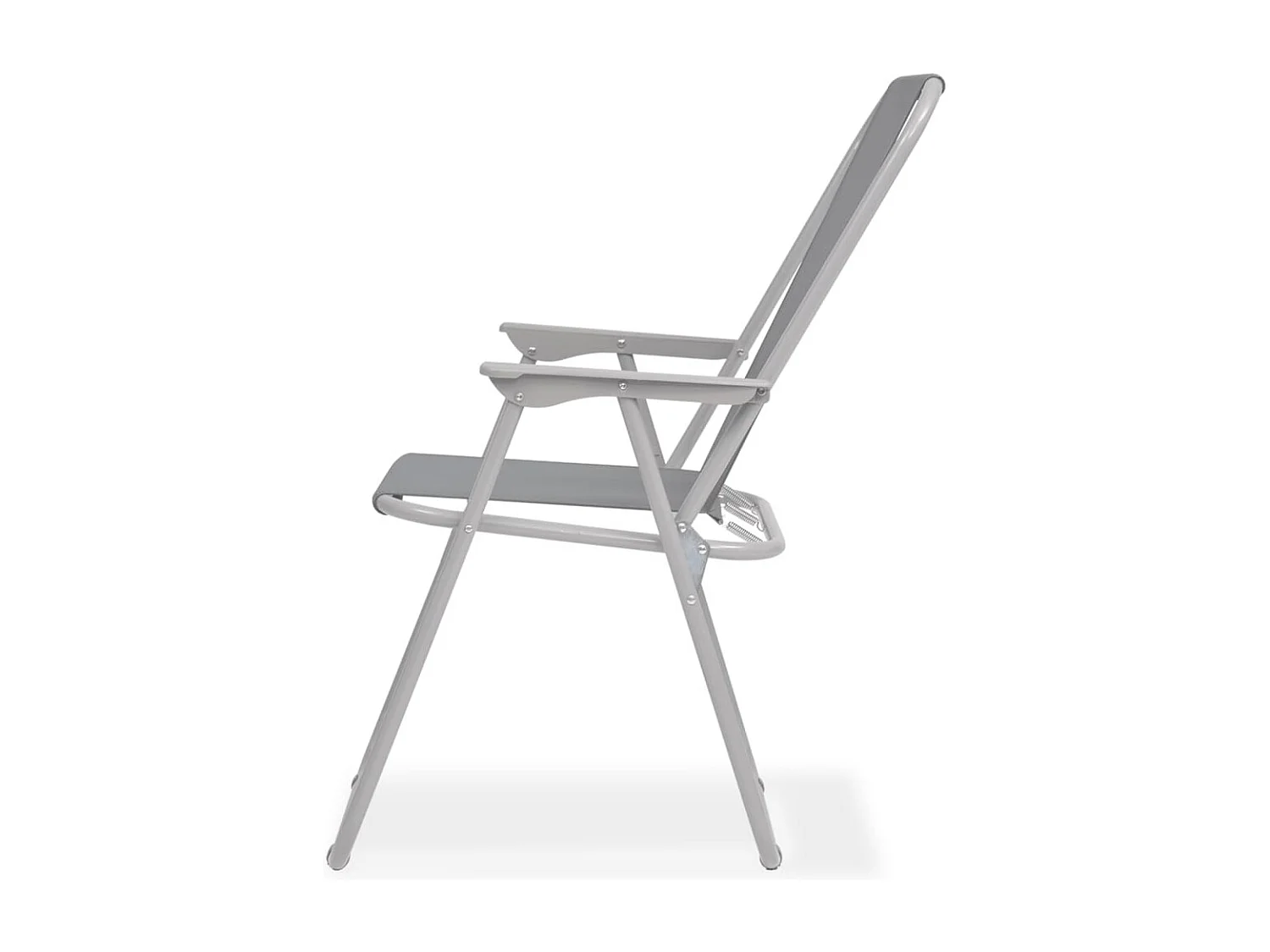 Mobilier à dîner d'extérieur 6 pièces Acier et textilène Gris