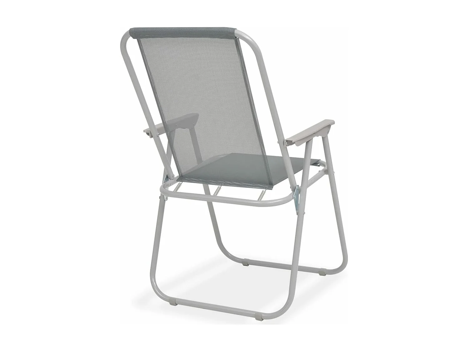 Mobilier à dîner d'extérieur 6 pièces Acier et textilène Gris