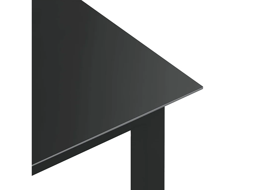 Ensemble de salle à manger de jardin 9 pièces Aluminium Anthracite