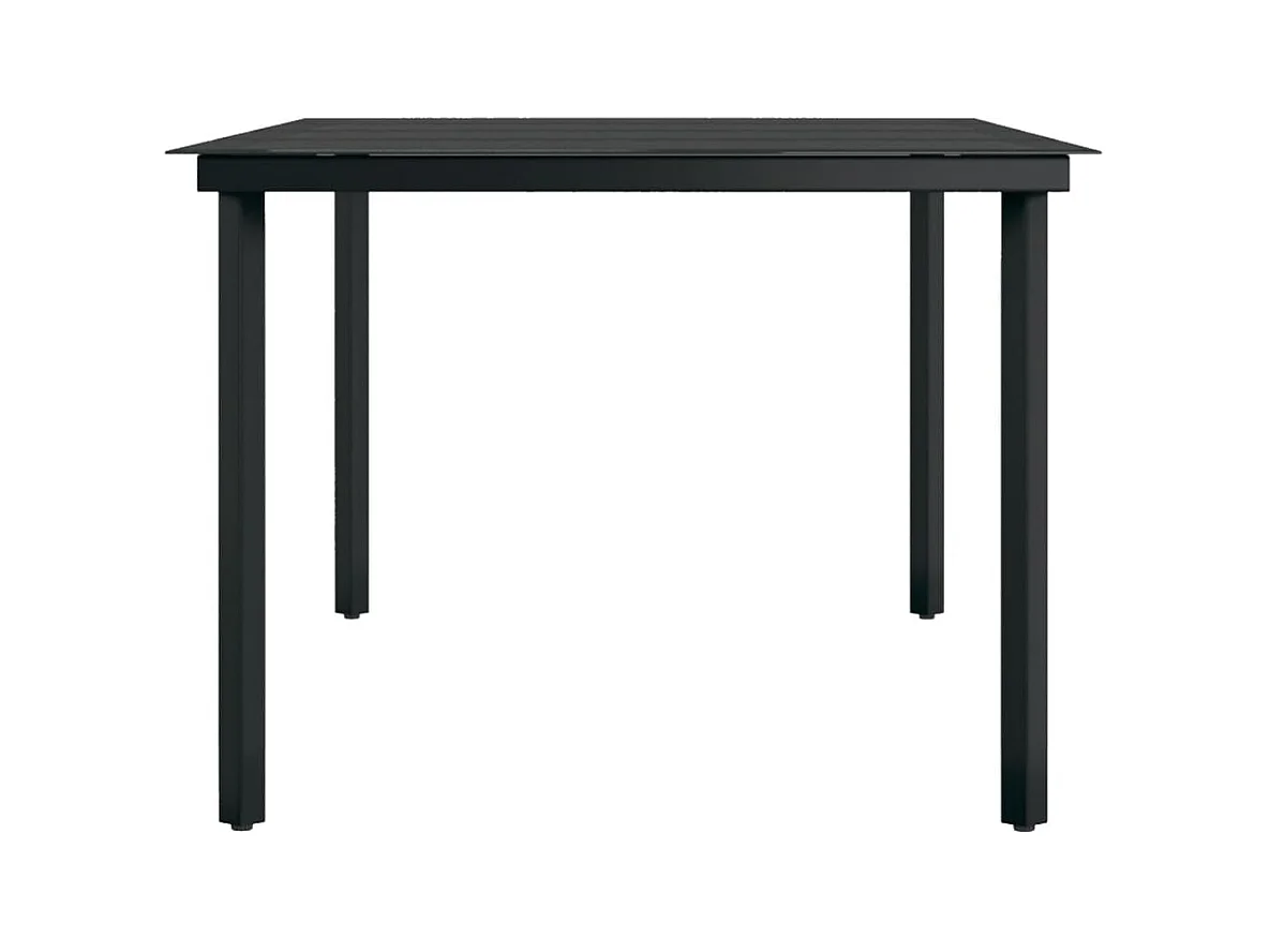 Ensemble de salle à manger de jardin 7 pièces Noir