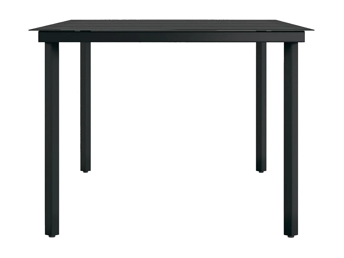 Ensemble de salle à manger de jardin 7 pièces Noir