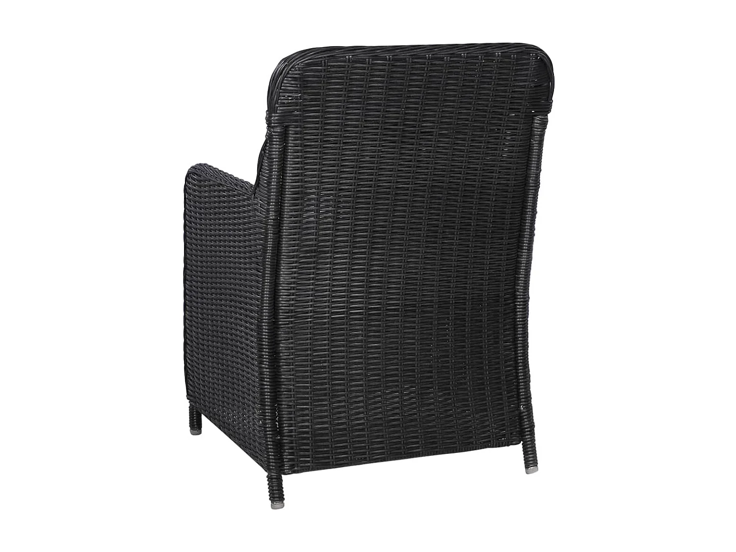 9 peças conjunto de jantar para jardim preto