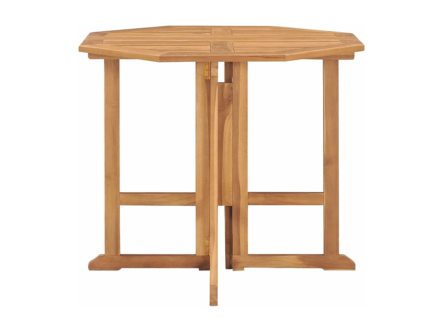 Mobilier à dîner d'extérieur pliable 5 pièces Bois solide de teck