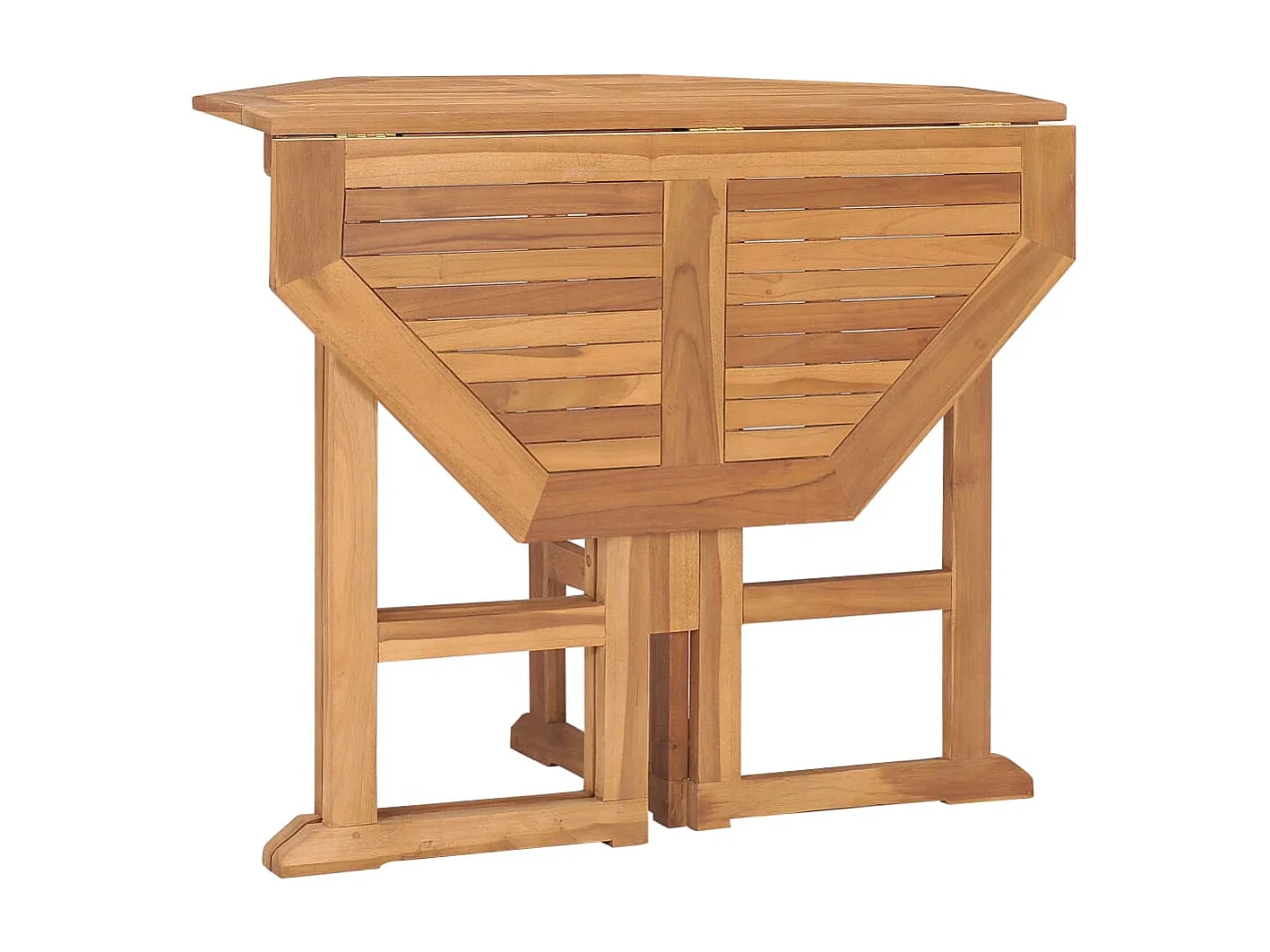 Mobilier à dîner d'extérieur pliable 5 pièces Bois solide de teck