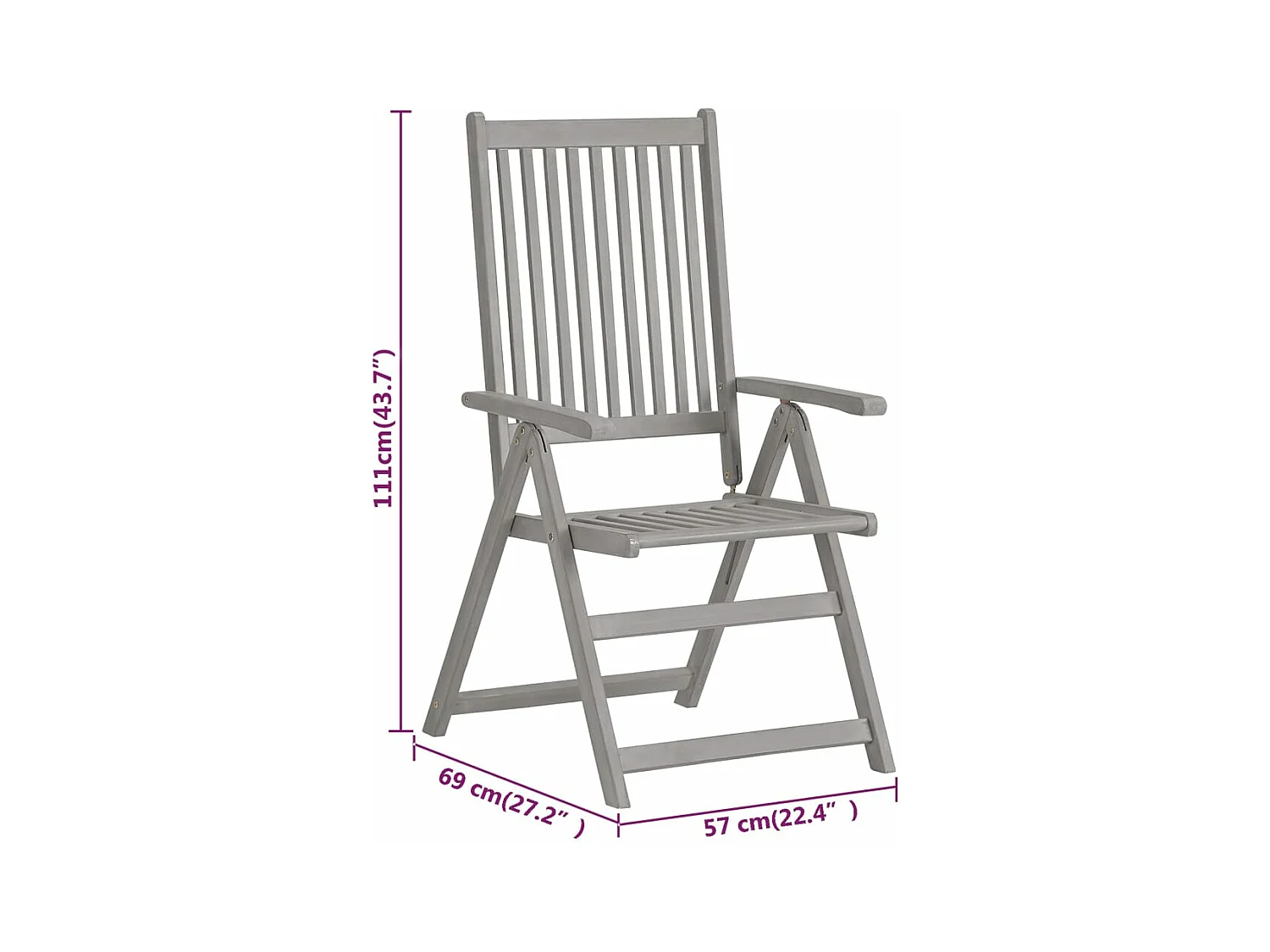 7 peças conjunto de jantar para jardim madeira de acácia maciça