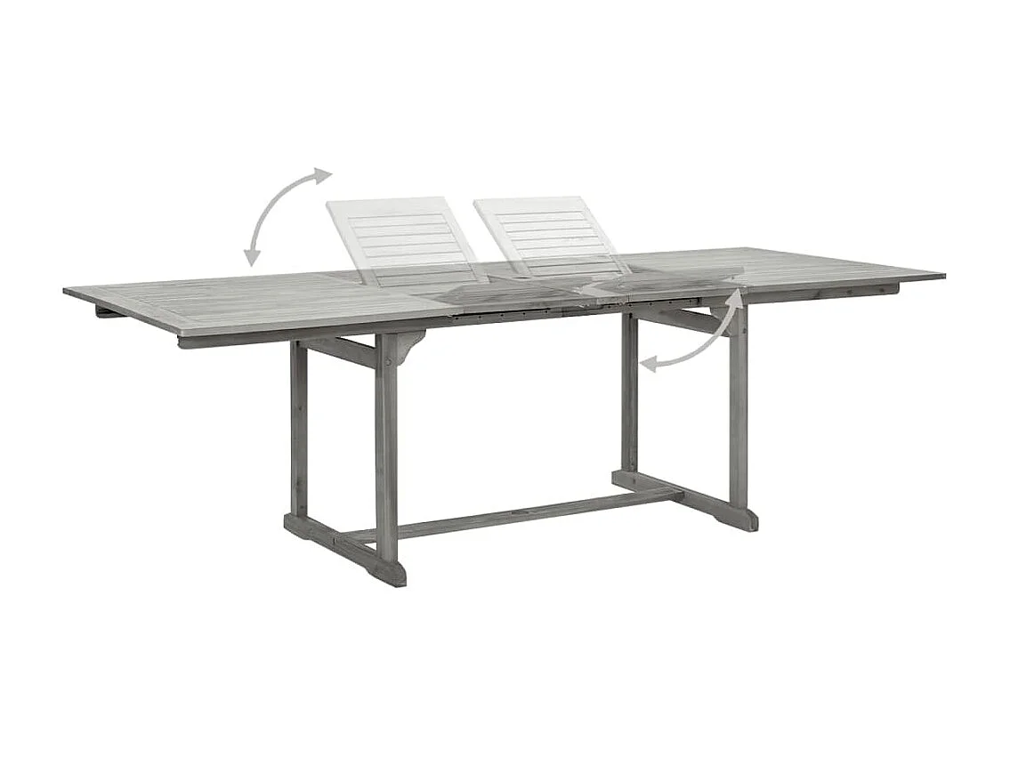 Juego de comedor para jardín 7 piezas madera maciza acacia