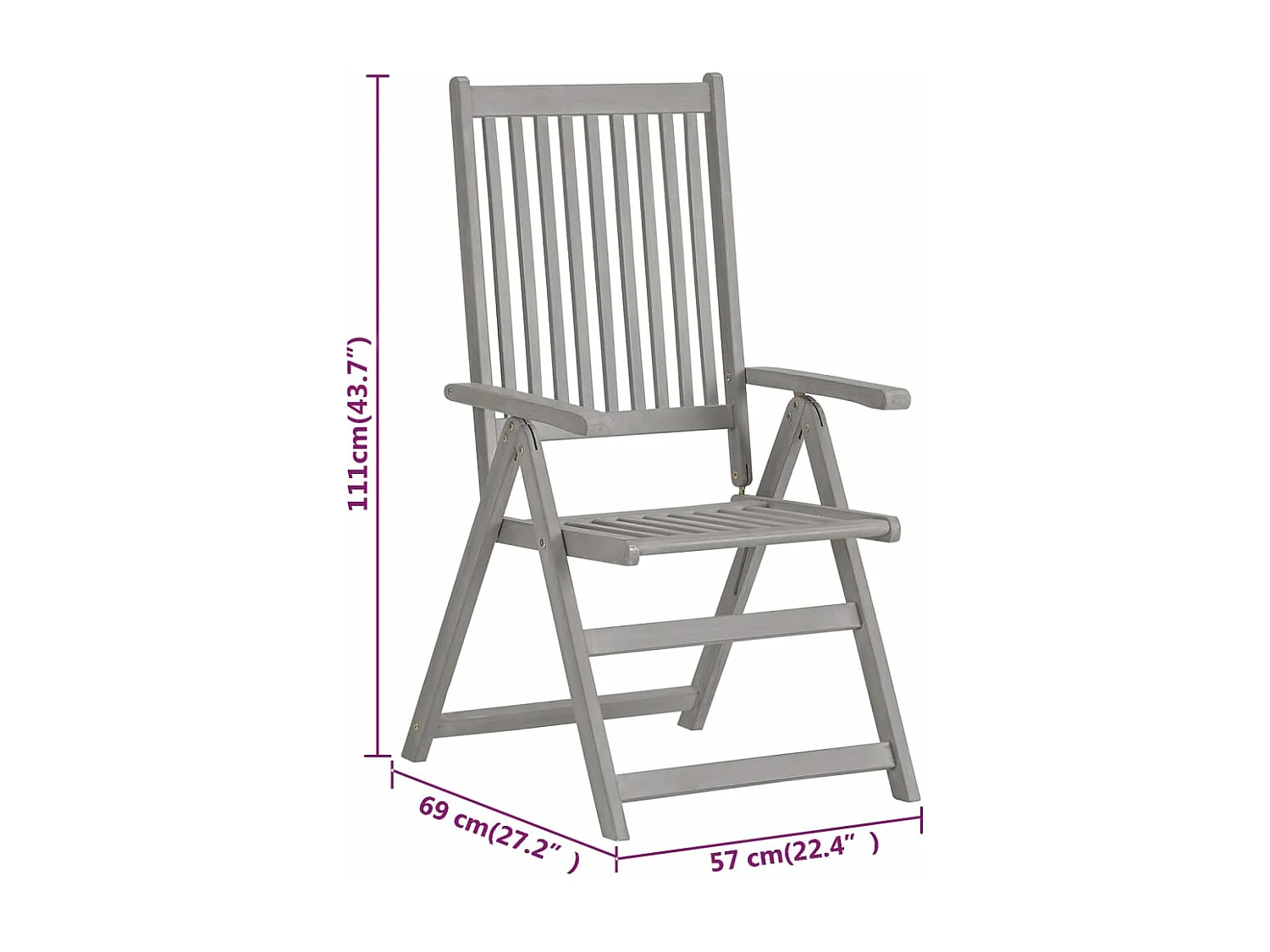 Juego de comedor para jardín 7 piezas madera maciza acacia