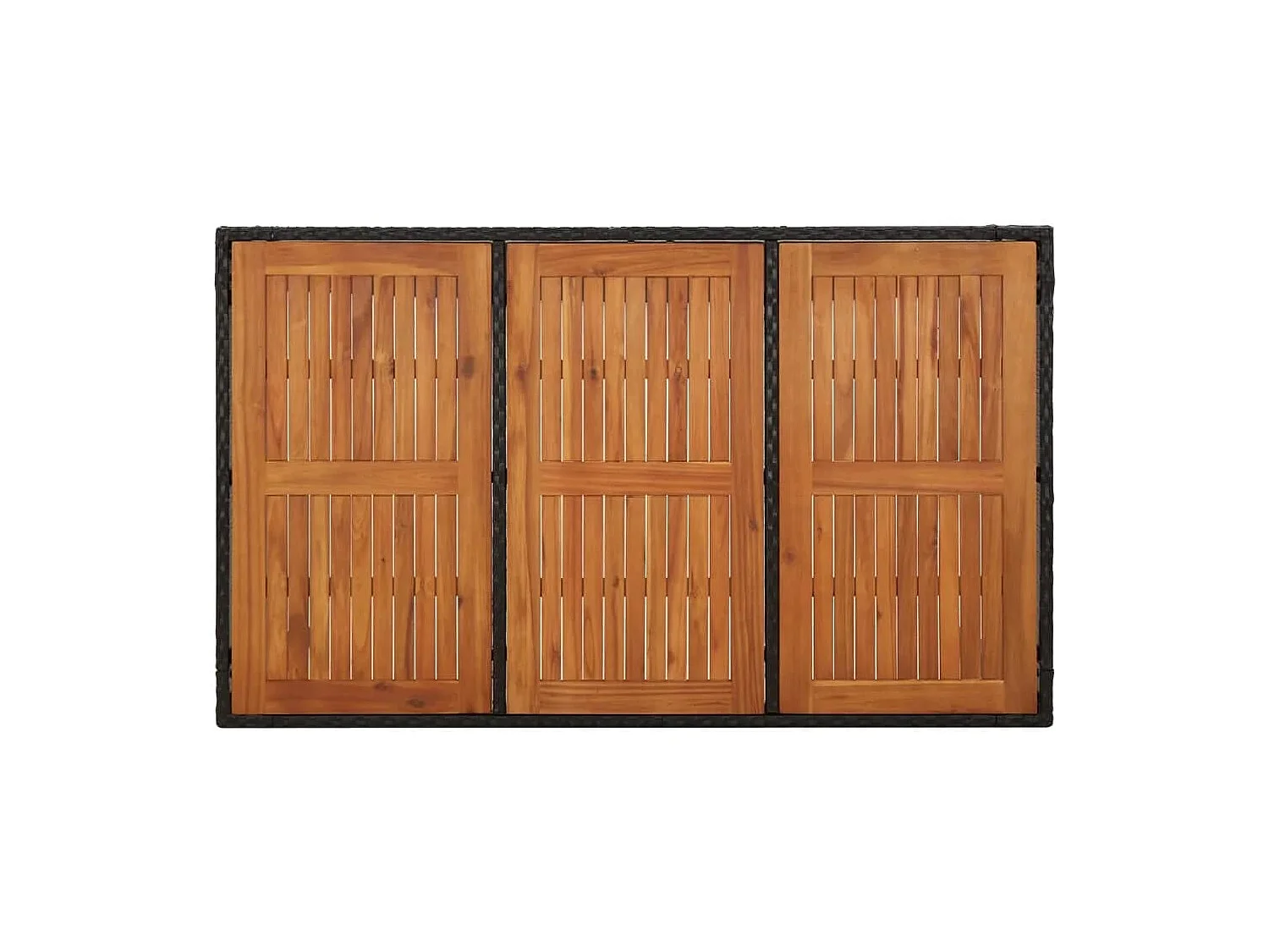 Set de muebles jardín 5 piezas con cojines ratán sintético negro