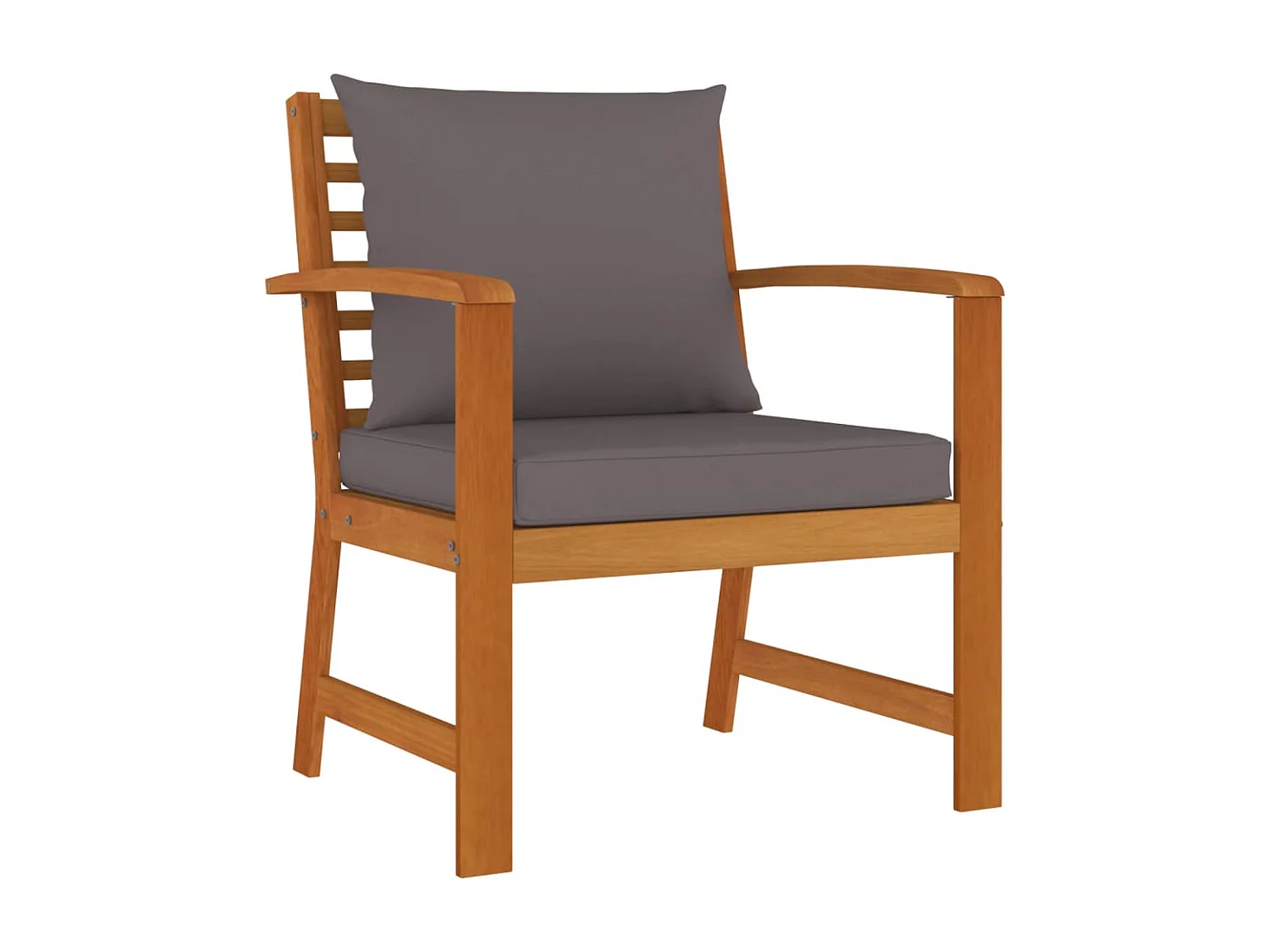 Juego comedor de jardín 4 piezas con cojines madera maciza acacia