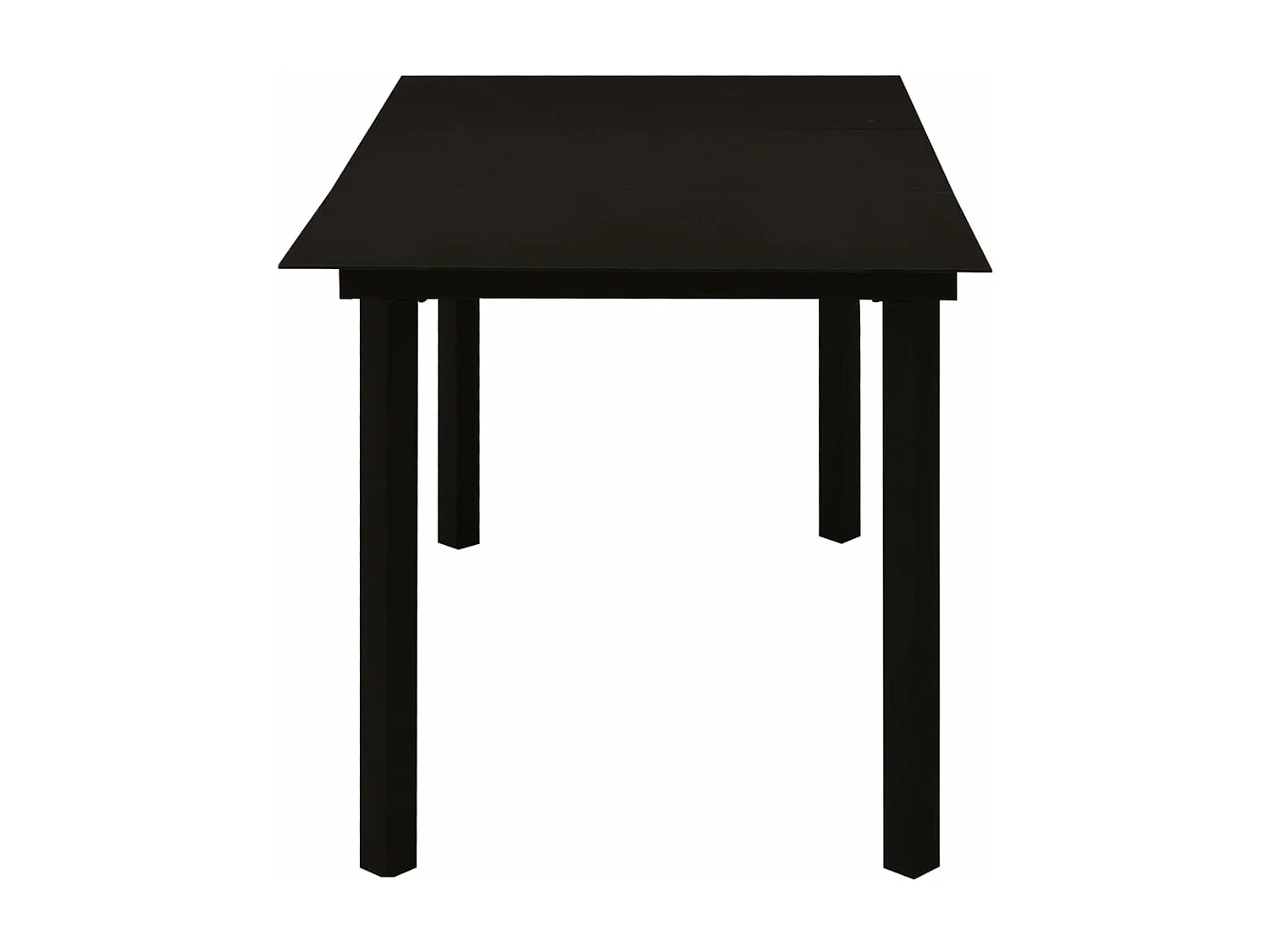 Set de comedor de jardín 7 piezas vidrio y acero negro