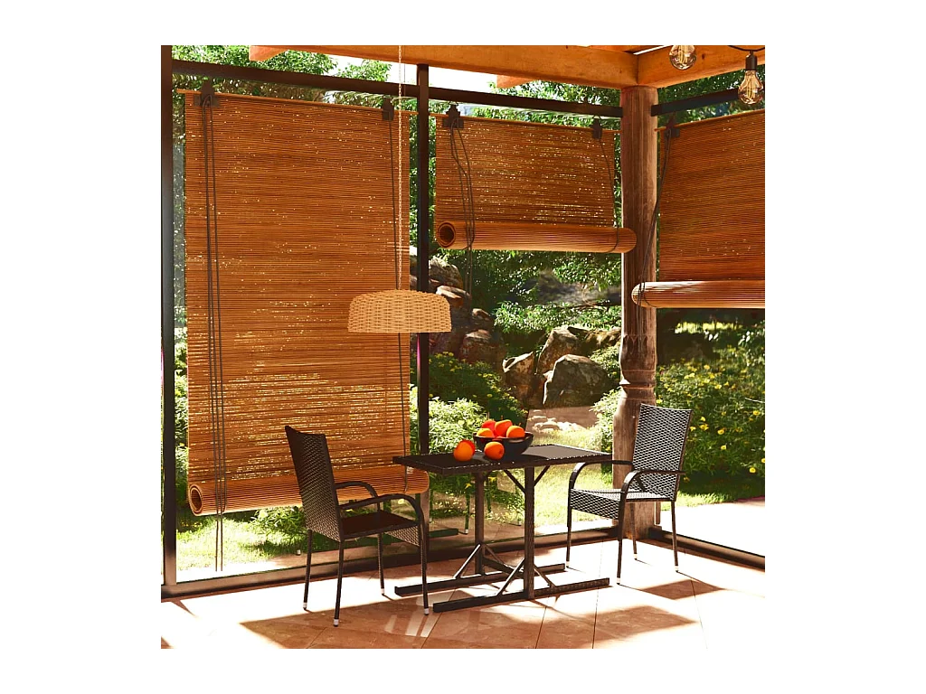 Juego de comedor para jardín 3 piezas negro