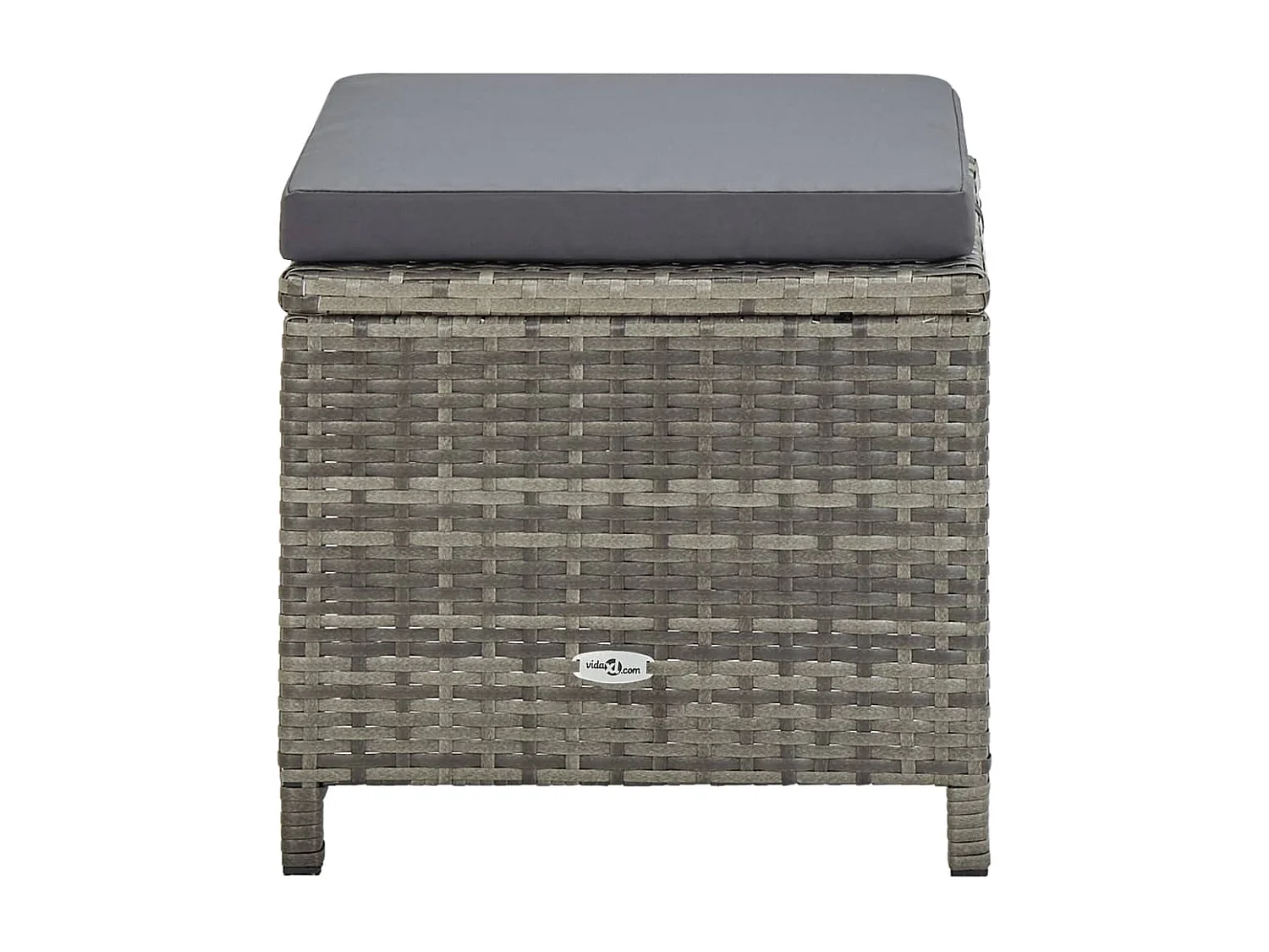 Mobilier à dîner de jardin 11 pièces et coussin Résine tressée Gris