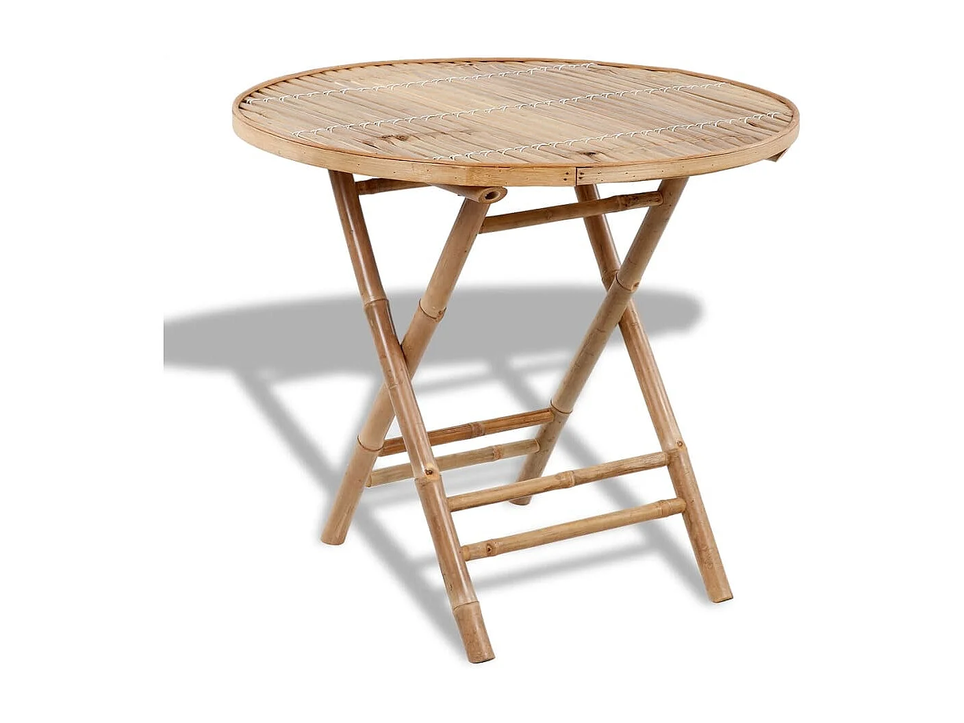 Mobilier à dîner d'extérieur pliable 5 pièces Bambou