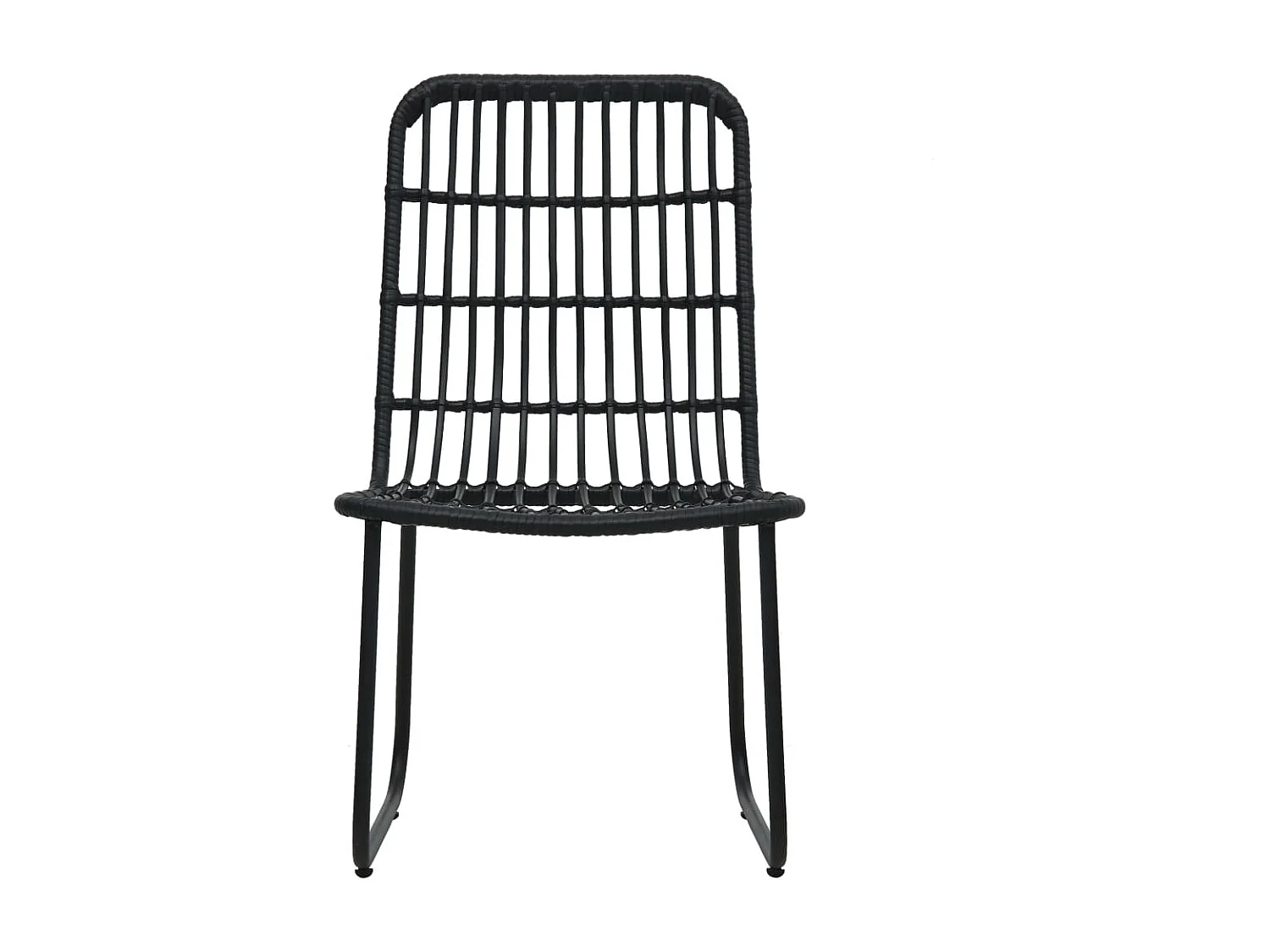 Juego de comedor para jardín 7 piezas ratán sintético y vidrio