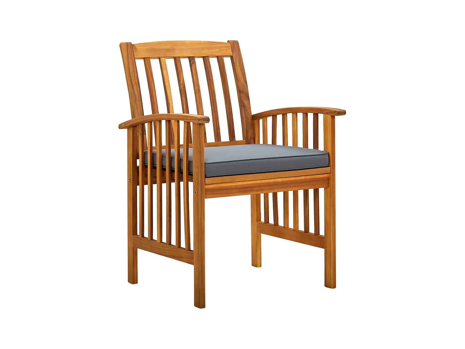Mobilier à dîner de jardin 3 pièces et coussins Acacia solide