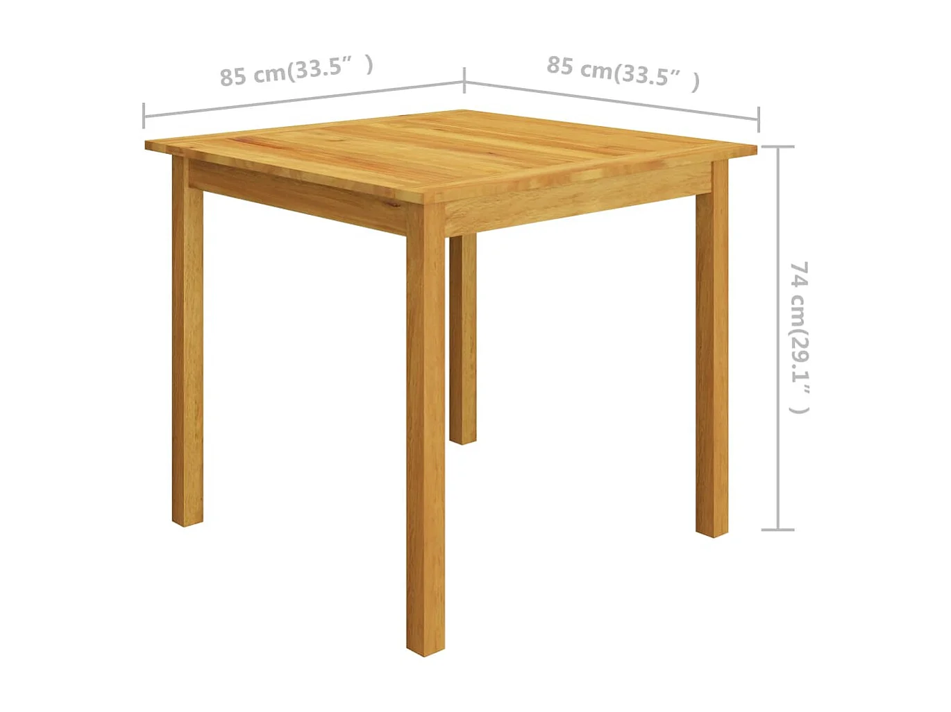 Ensemble de salle à manger de jardin 5 pièces Marron