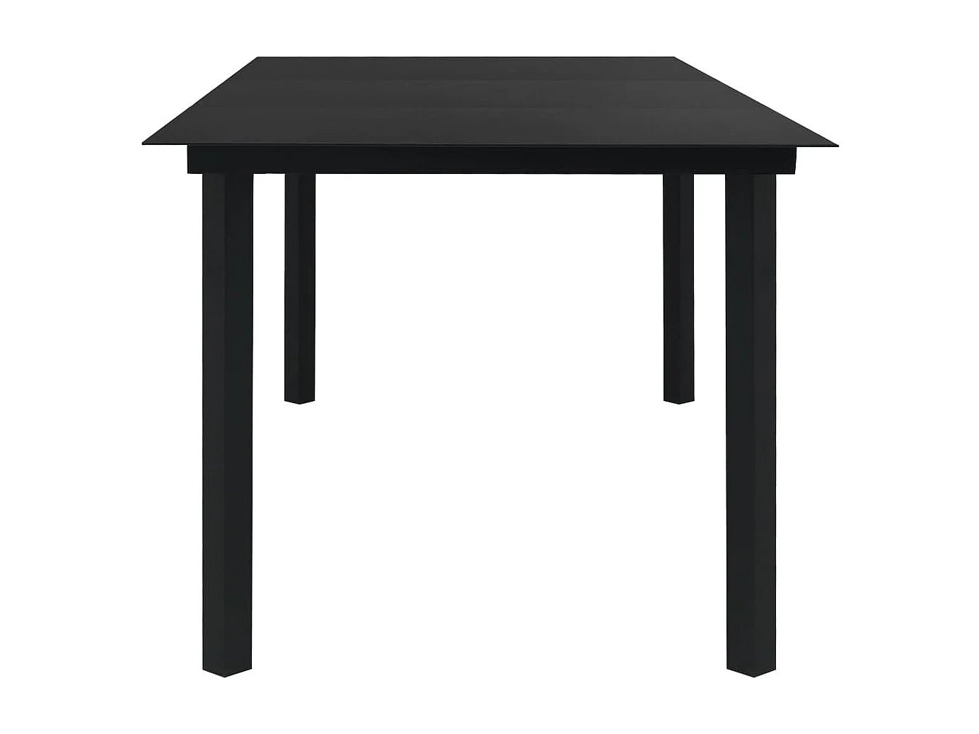 Mobilier à dîner d'extérieur 9 pièces Rotin PVC Noir