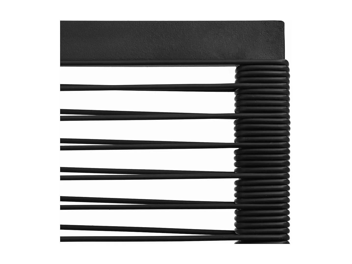 Mobilier à dîner d'extérieur 9 pièces Rotin PVC Noir