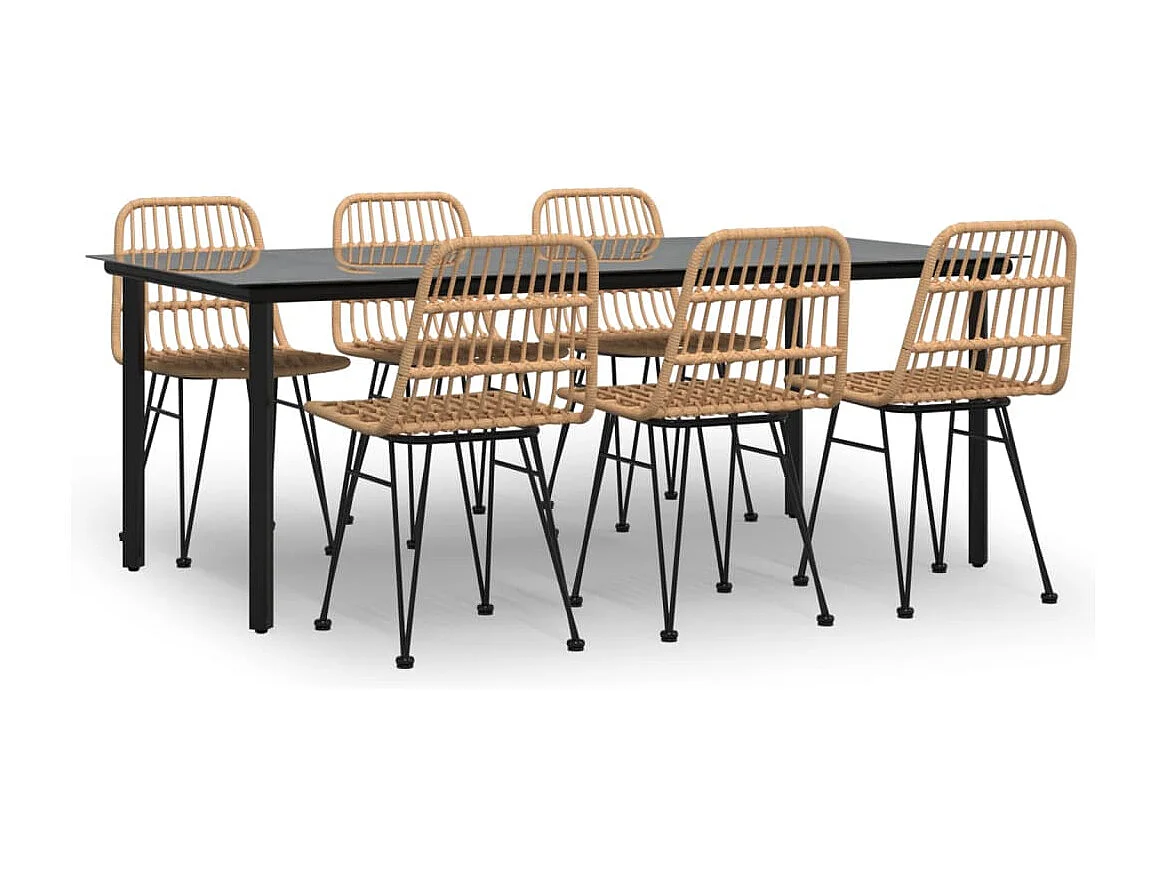 7-delige Tuinset poly rattan