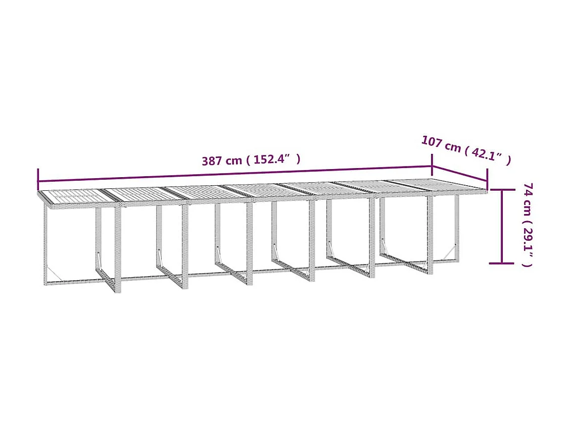 Set de comedor jardín 15 piezas con cojines ratán sintético negro