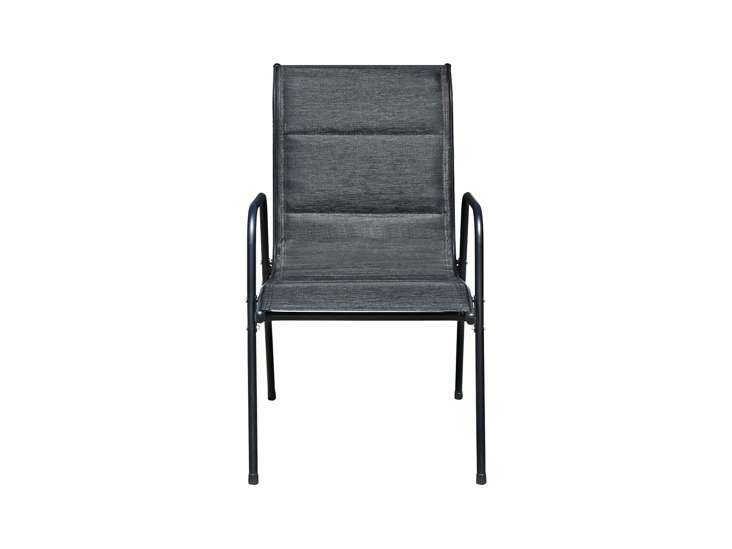 Mobilier de salle à manger d'extérieur 5 pièces Acier Noir