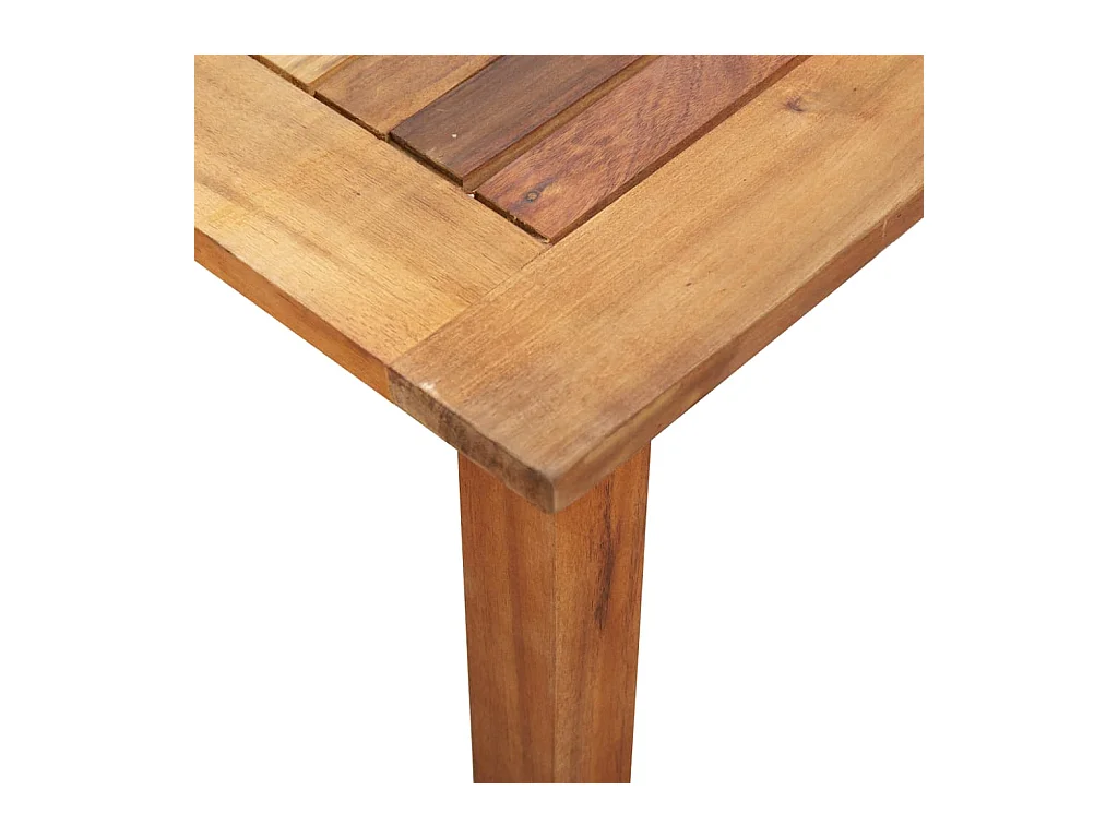 Mobilier à dîner 5 pièces Résine tressée et bois d'acacia Gris
