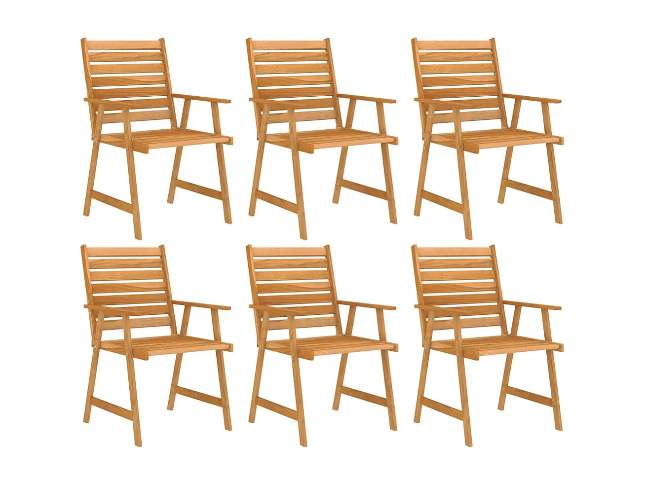Mobilier de salle à manger de jardin 7 pièces Bois d'acacia solide