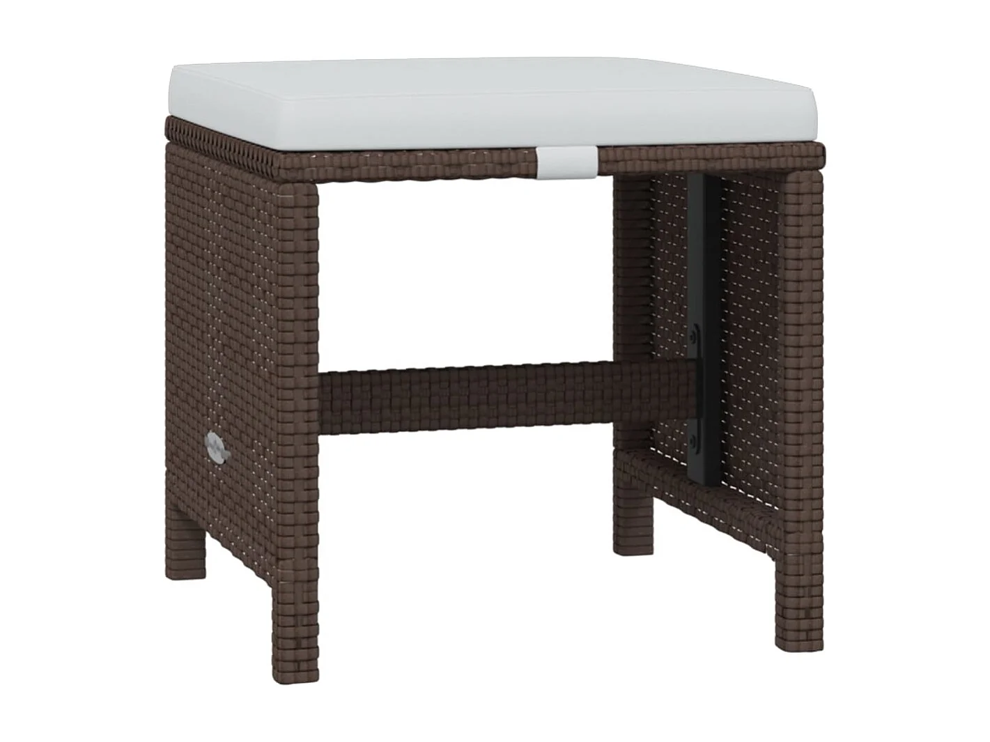 Ensemble à dîner de jardin coussins 21pièces Marron Résine tressée