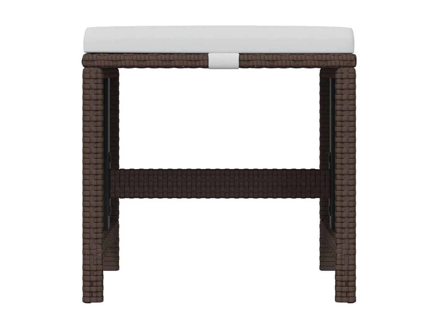 Ensemble à dîner de jardin coussins 21pièces Marron Résine tressée